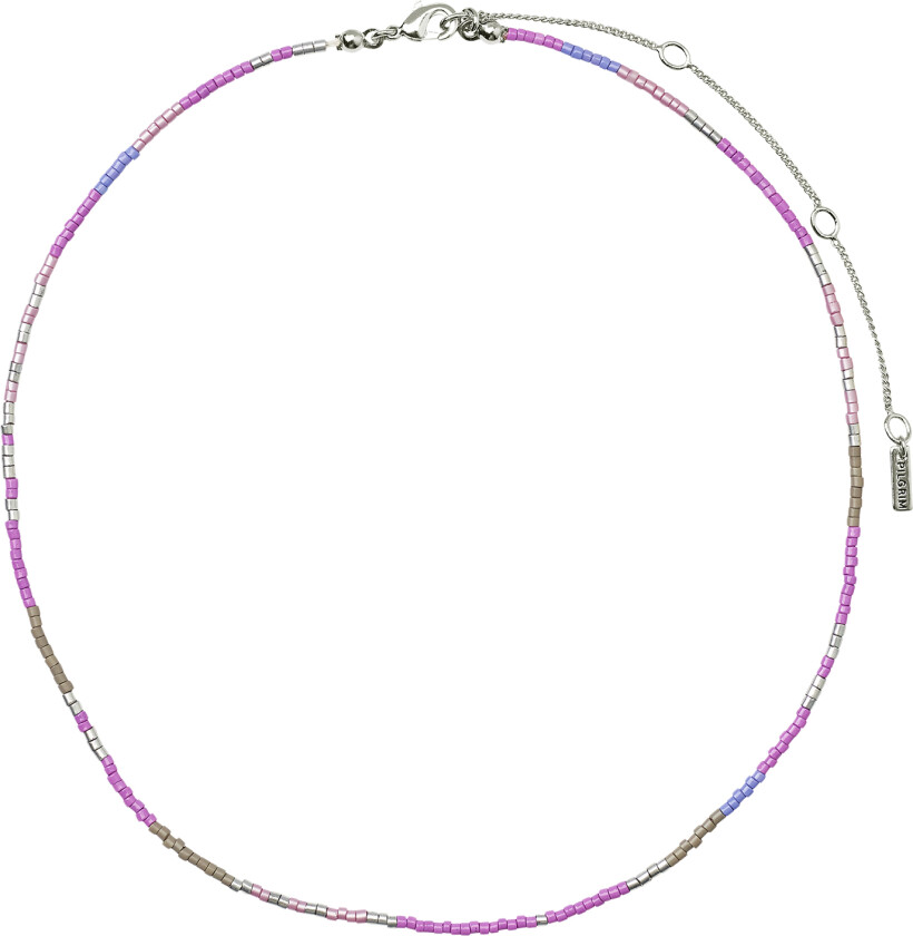 Alison Necklace Purple, Silverplated - Perlehalskjeder