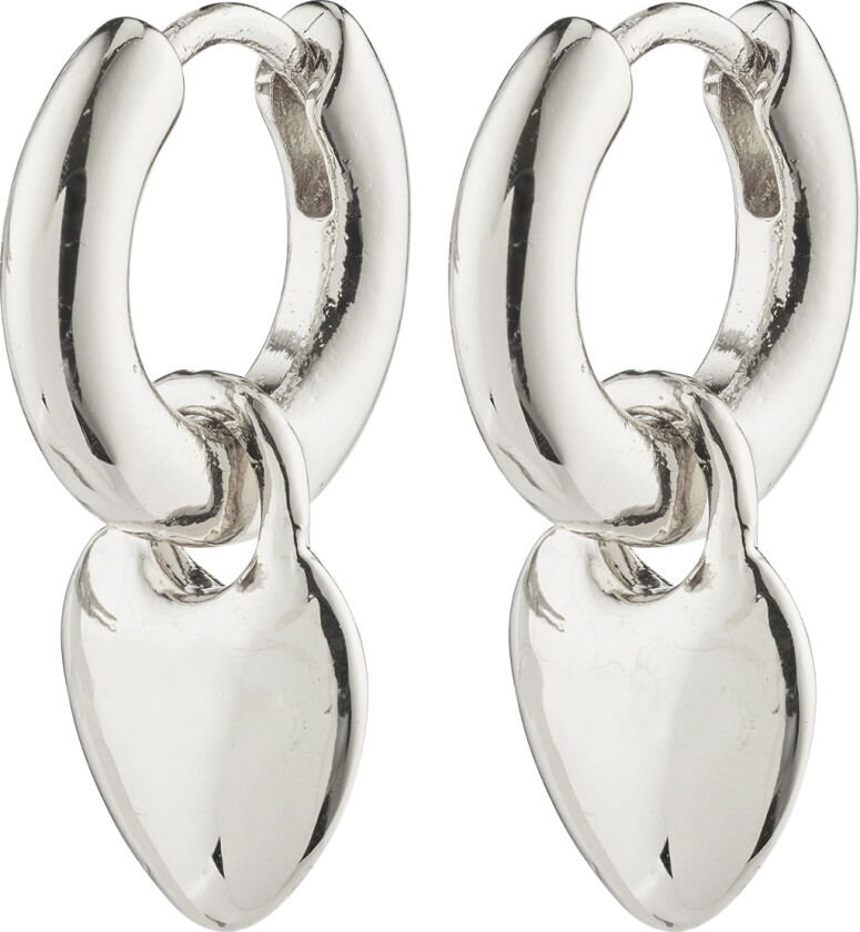 Sophia Recycled Heart Hoops Silverplated - Kreoler