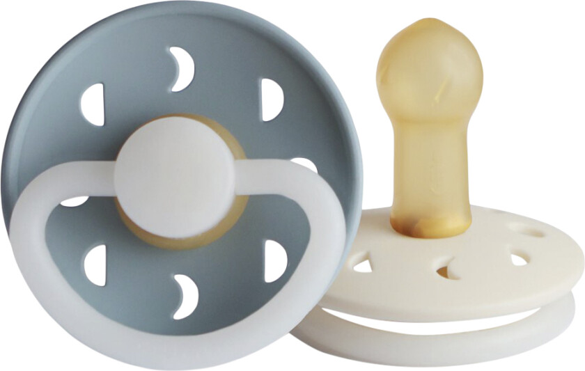 Moon Phase Runde Natsutter i Latex 2pak . 2 - Stone Blue Nig - Smokker