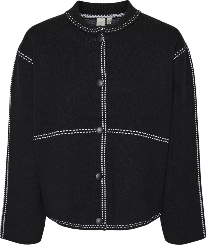 Yasjena LS Knit Cardigan Str L - Cardigans