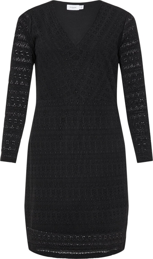 Vichikka Vneck L/S Dress/cur - NOO Str 46 - Korte Kjoler