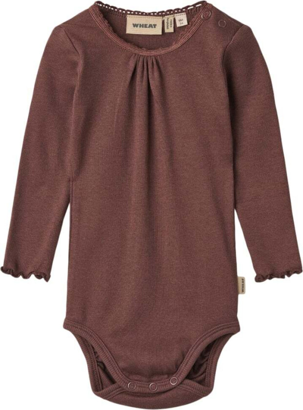 Langærmet Rib Body Lotta Str 56/1m - Langermet Bodies Bomull