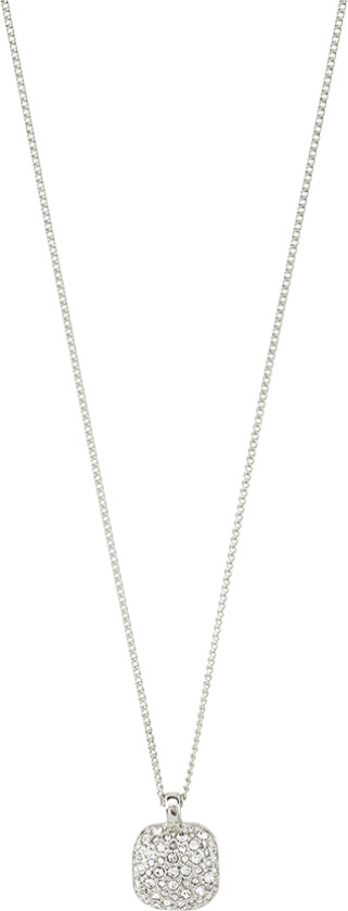 Cindy Recycled Crystal Pendant Necklace Silverplated - Halskjeder Med Anheng