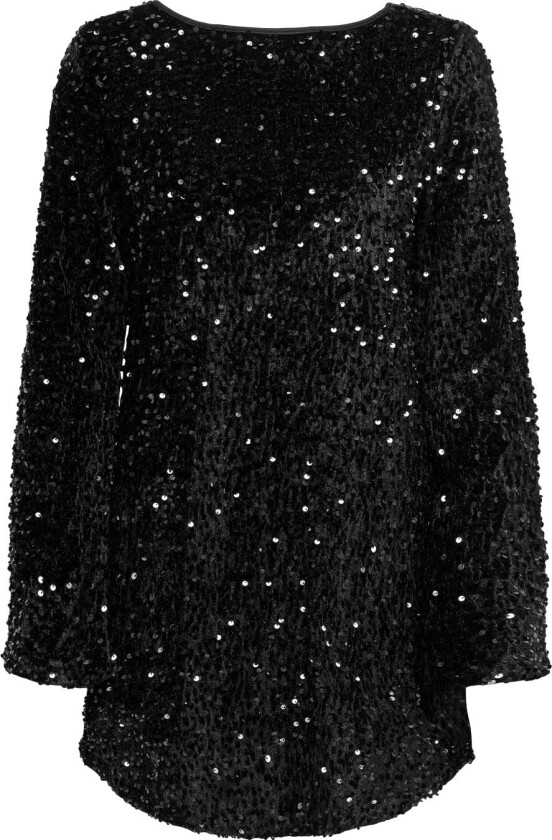 Onlanika Sequins LS BOW Dress WVN Str XS - Korte Kjoler