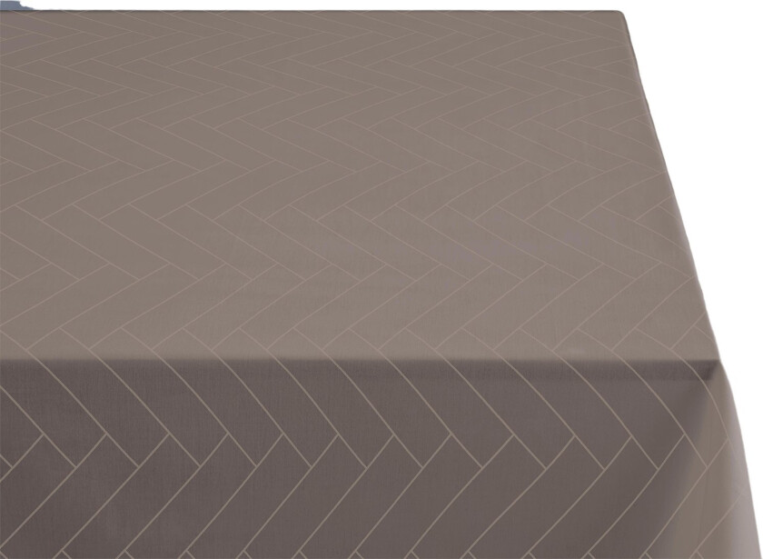 Duk Tiles Damask Taupe Str 140x370 cm - Duker Bomull