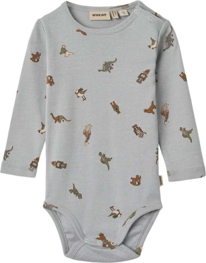 Basis Body Freddie Str 68/6m - Langermet Bodies Bomull