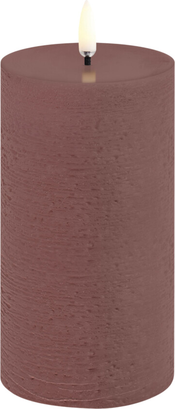 LED Pillar Candle, Terracotta, Rustic, 7,8x15,2 cm - Led Stearinlys