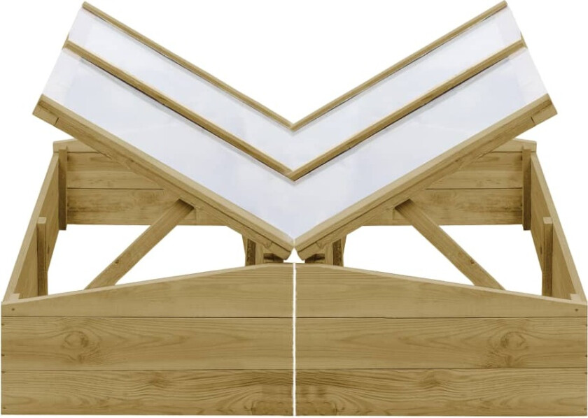 Drivhus 2 stk impregnert furu 100x50x35 cm