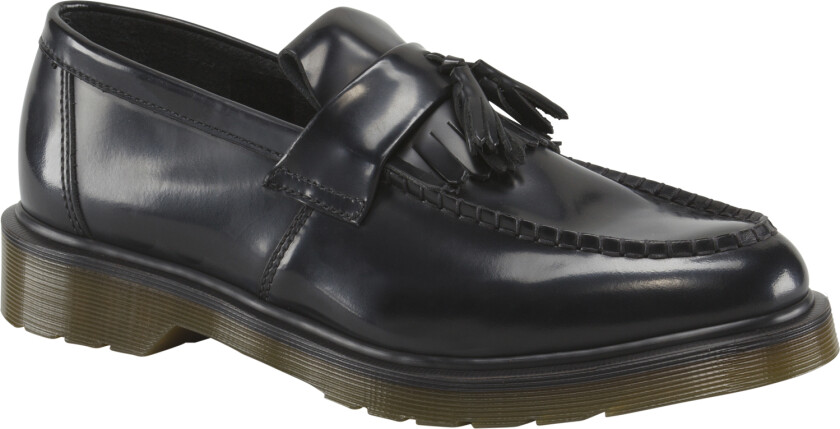 Adrian Black Polished Smooth Kvinde Loafers Str 43