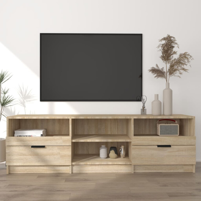 TV-benk sonoma eik 150x33,5x45 cm konstruert tre