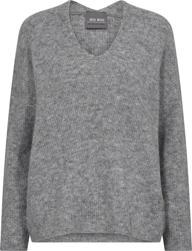 Mmthora Vneck Knit Str S - Gensere