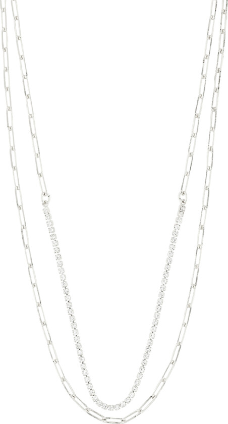 Rowan Recycled Necklace, 2in-1, Silver-plated - Halskjeder Uten Anheng
