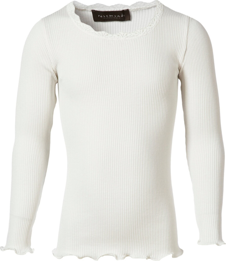 Silk Tshirt Regular ls w/ Lace Str 16 - Langermet T-skjorter