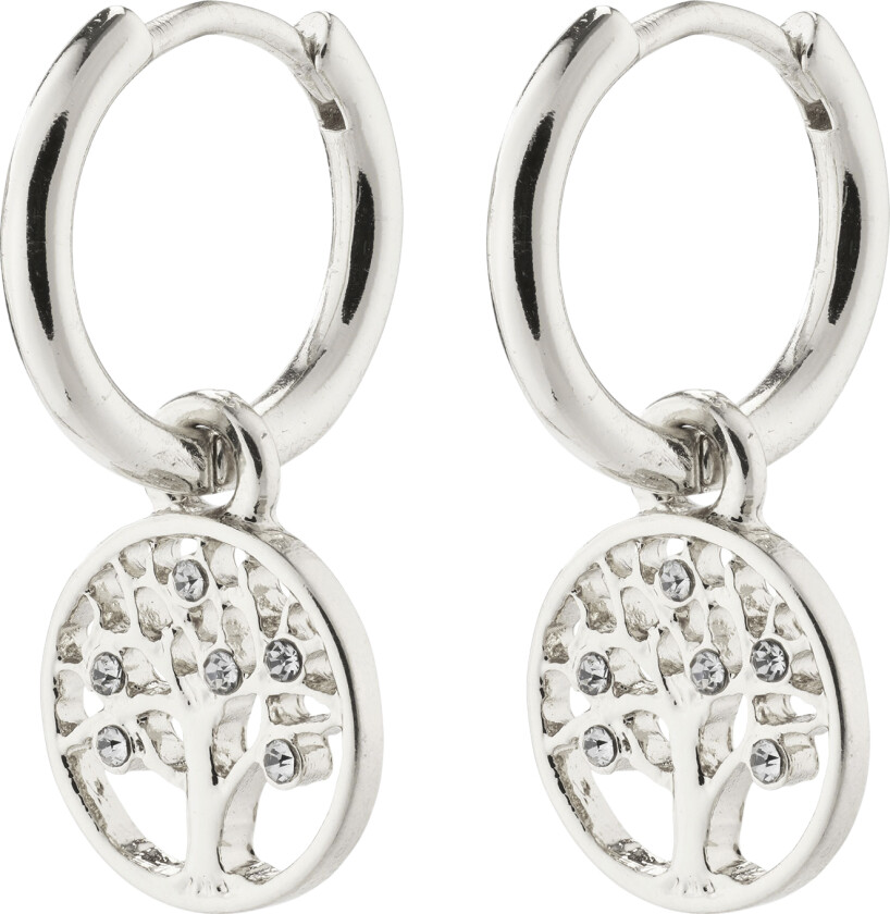Iben Recycled Treeof-life Hoop Earrings Silver-plated - Kreoler Tre