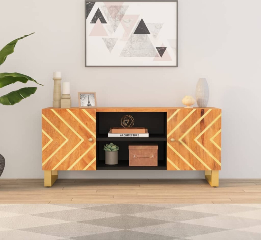 TV-benk brun og svart 105x33,5x46 cm heltre mango