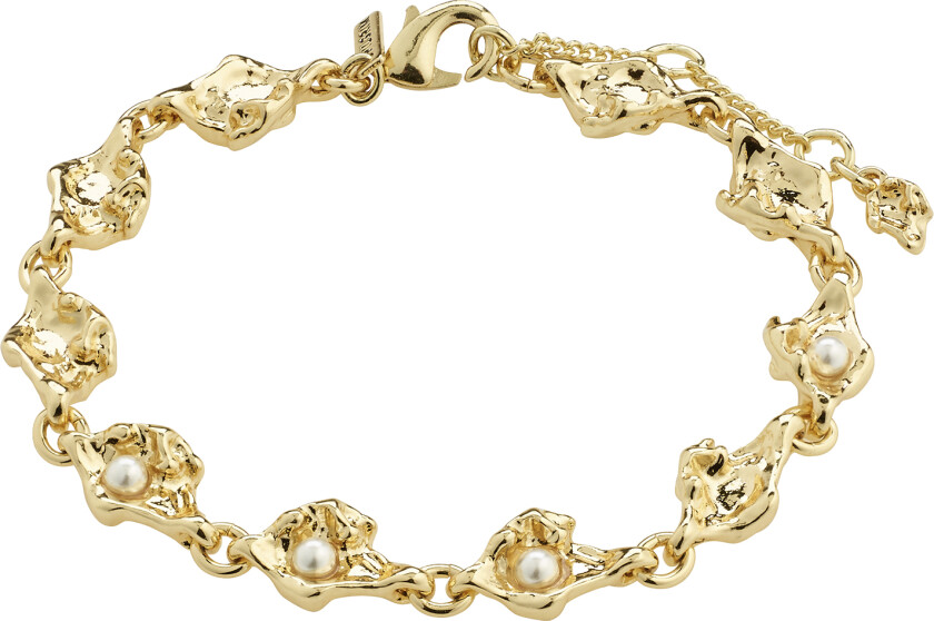 Inaya Recycled Bracelet Goldplated - Kjedearmbånd Med Anheng