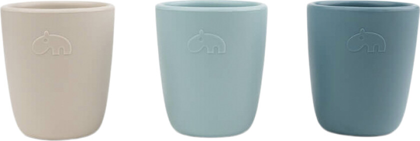 Silikone Mini kop 3 stk. Blå mix - Kopper Tre