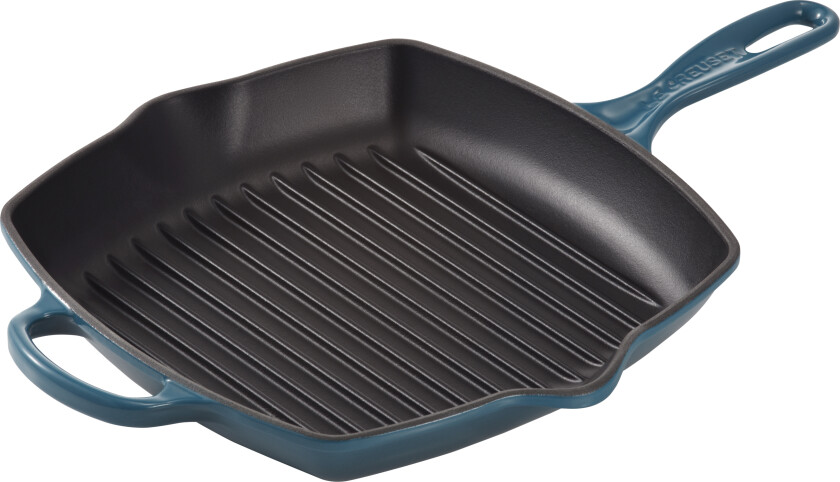 Kvadratisk Grillpande 26 cm, Deep Teal Str 25 x 26 cm - Grillpanner
