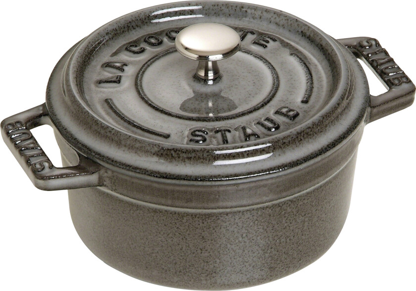 La Cocotte 10 cm grå Str Ø: 10 cm - Støpejernsgryter