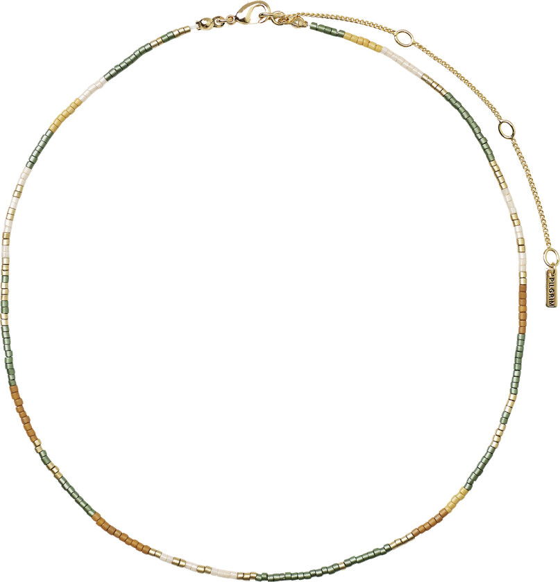 Alison Necklace Brown, Goldplated - Perlehalskjeder