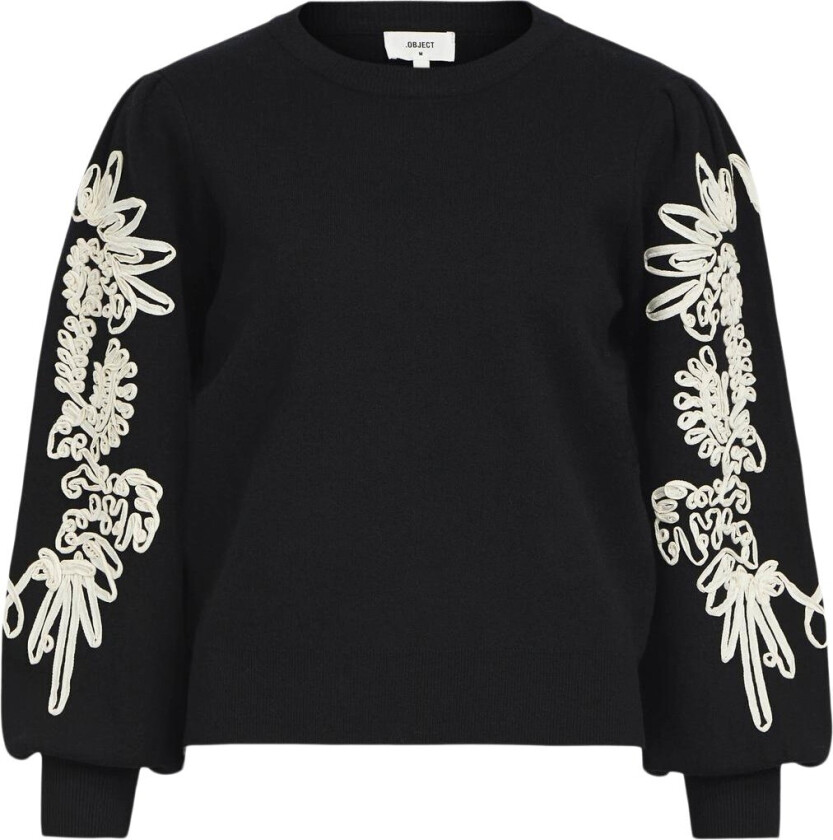 Objjoana L/S Knit Pullover REP Str XL - Topper