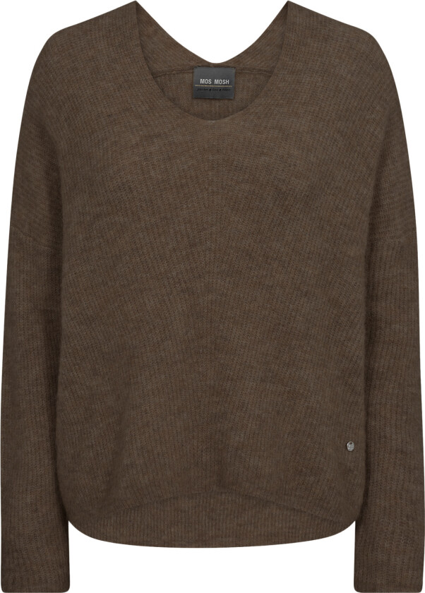Mmthora Vneck Knit Str L - Gensere