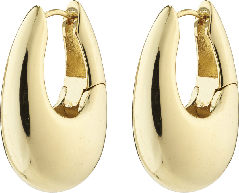 Autumn Chunky Retro Hoop Earrings Goldplated - Kreoler