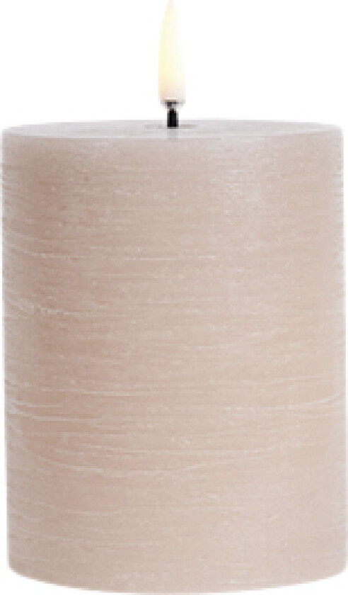 LED Pillar Candle, Beige - Led Stearinlys