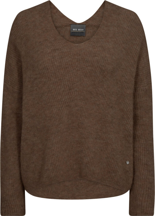Mmthora Vneck Knit Str S - Gensere