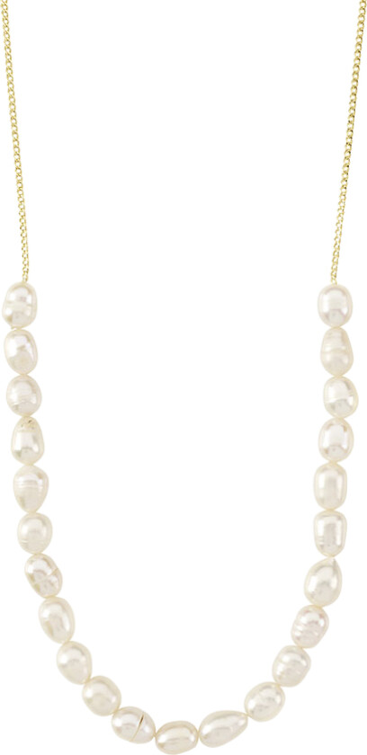 Berthe Pearl Necklace Goldplated - Perlehalskjeder