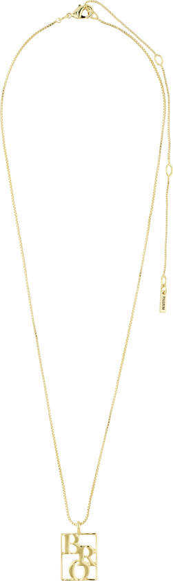 Love TAG, Recycled BRO Necklace Goldplated - Halskjeder Med Anheng