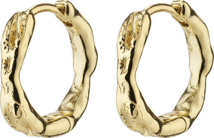Eddy Recycled Organic Shaped Small Hoops Goldplated - Kreoler