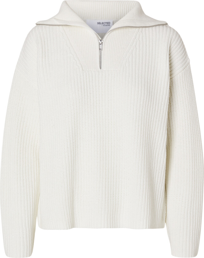 Slfbloomie LS Knit Half ZIP Noos Str S - Gensere