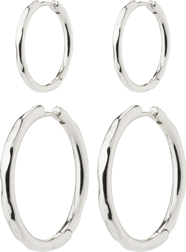 EVE Hoop Earrings 2in-1 set Silver-plated - Kreoler