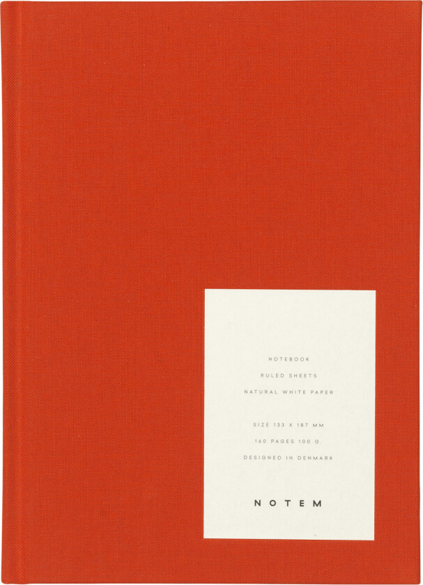 Hardcover Notesbog, Medium, Rød - Notisblokk