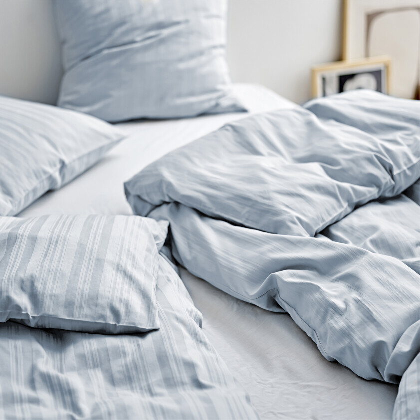 Sengesett 140x200 Noble Linen Blue Str L:200cm B:140cm H:0.1cm - Sengetøy