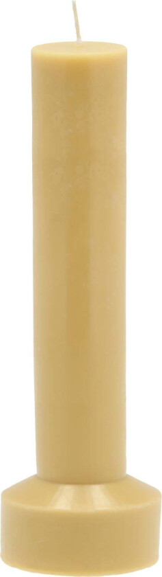 Kubbelys Hvils D8 x 23 cm Dusty Yellow Parafin/stearin Str L:8cm B:8cm H:23cm - Stearinlys