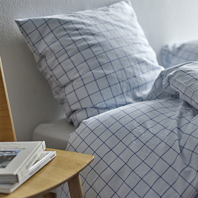 Sengesett 140x200 Vista Linen Blue Str L:200cm B:140cm H:0.1cm - Sengetøy