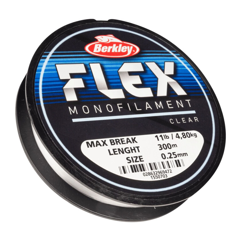 Flex Mono 300m 0,20 clear, fiskesene monofilament Clear