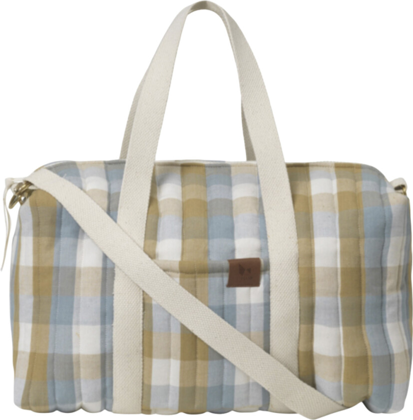 Quilted Gym Bag Cottage Blue Checks - Stellevesker