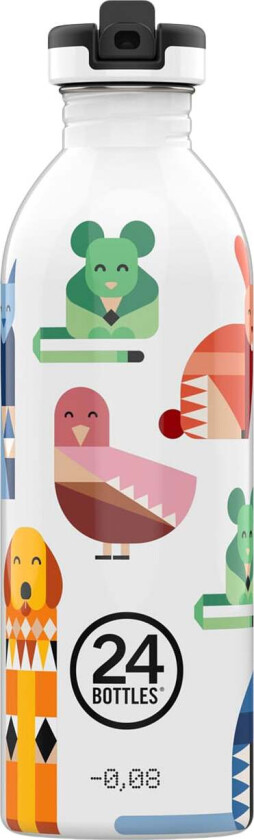 Drikkeflaske Urban Bottle - Best Friends - w. Sports Lid - Str 21 x 6.5 x 6.5 cm - Drikkeflasker