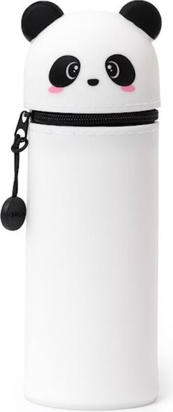 Pennal Panda Av Silikon Med Glidelås 18,5 cm Kawaii