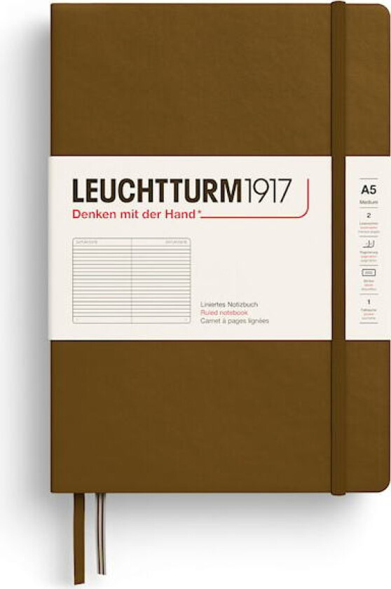 Notatbok A5 Hard Linjert Sprice Brown Leuchtturm1917
