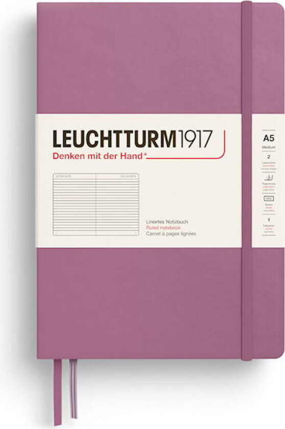 Notatbok A5 Hard Linjert Dusty Rose Leuchtturm1917