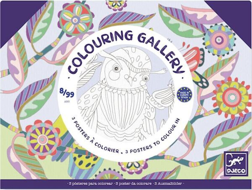 Malerbilder vakre fugler å fargelegge Djeco