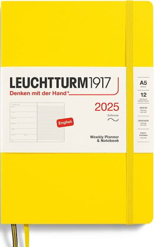Kalender A5 2025 Weekly Planner/Notebook Soft Sitron Leuchtturm1917