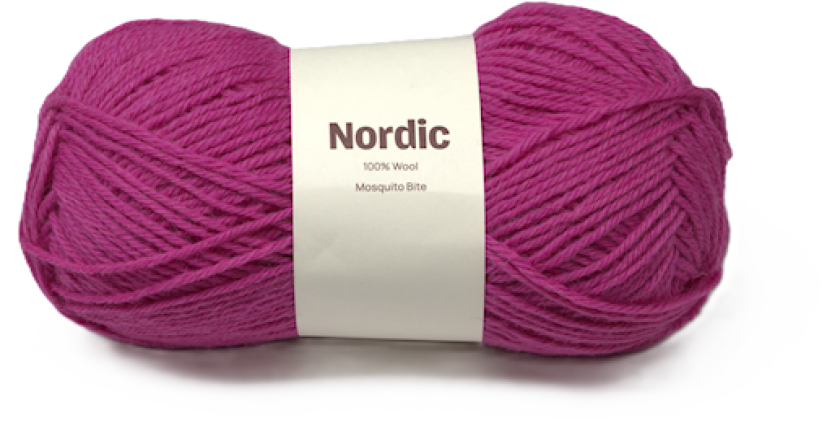 Nordic 100% ull 100 gr Mosquito Bite Fuscia A844 Adlibris