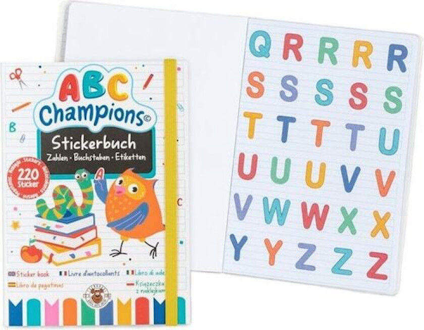 Klistremerkebok A6 Bokstaver ABC 220 klistremerker Trendhaus