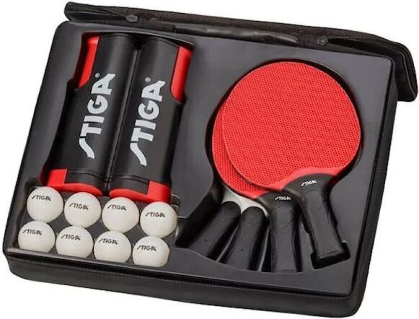 Bilde av Ping Pong/Bordtennis sett med racketballer og nett Stiga
