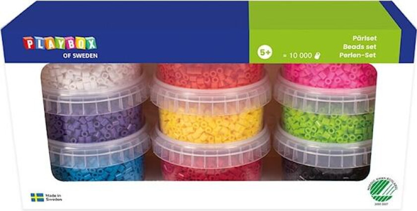 Strykeperler stort sett til perleplater 10.000-pakning Playbox